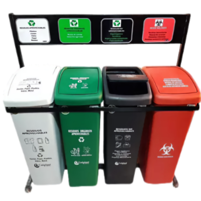 Punto Ecológico 55 Litros Cuatro Puestos